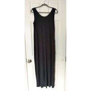 Armani Exchange Women's Dress Black Long Oversized Medium Cotton